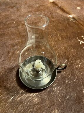 VINTAGE Princess House Heritage Candle Stick Hurricane Chamber Lamp